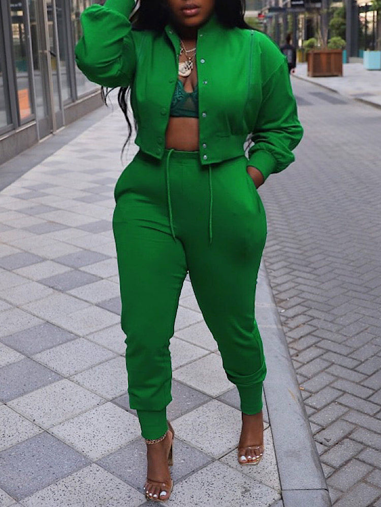 Zipper Hollow Out Jogging Sets