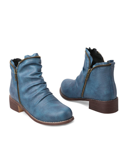 Plus Size Chelsea Side Zipper Ankle Boots