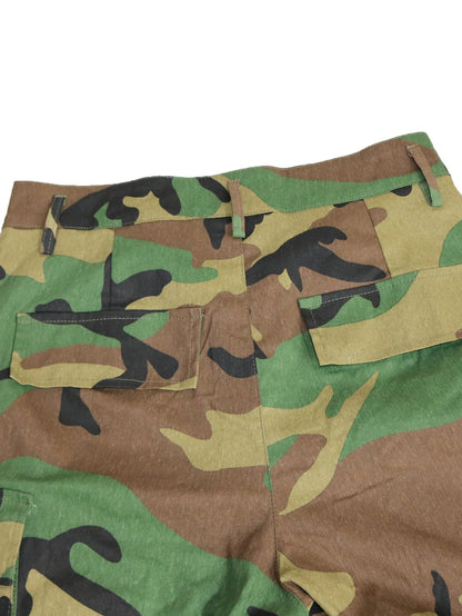 Camouflage Cargo Straight Leg Pants