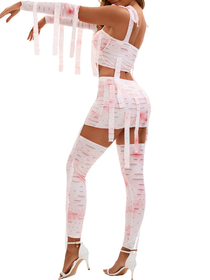 Halloween Mummy Costume Four Pieces Sets