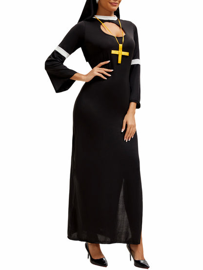Halloween Costume Nun Cosplay Dress