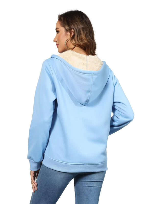 Fleece  Zip Up Lined Hoodie