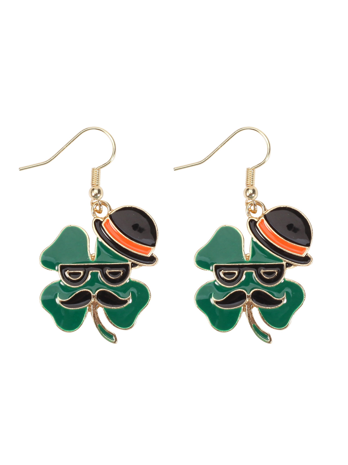 St Patrick's Day Clover Beer Earrings
