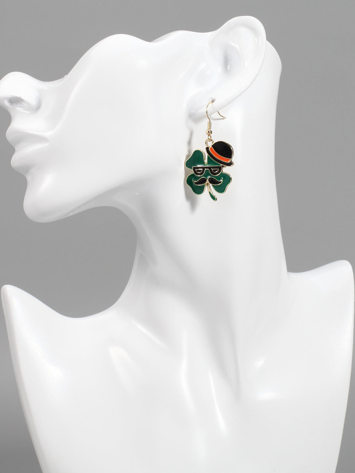 St Patrick's Day Clover Beer Earrings