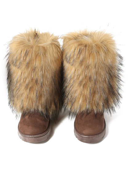 Y2K Fur Platform Mid-Calf Winter Boots