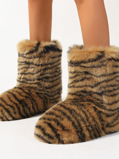 Y2K Furry Mid-Calf Winter Boots