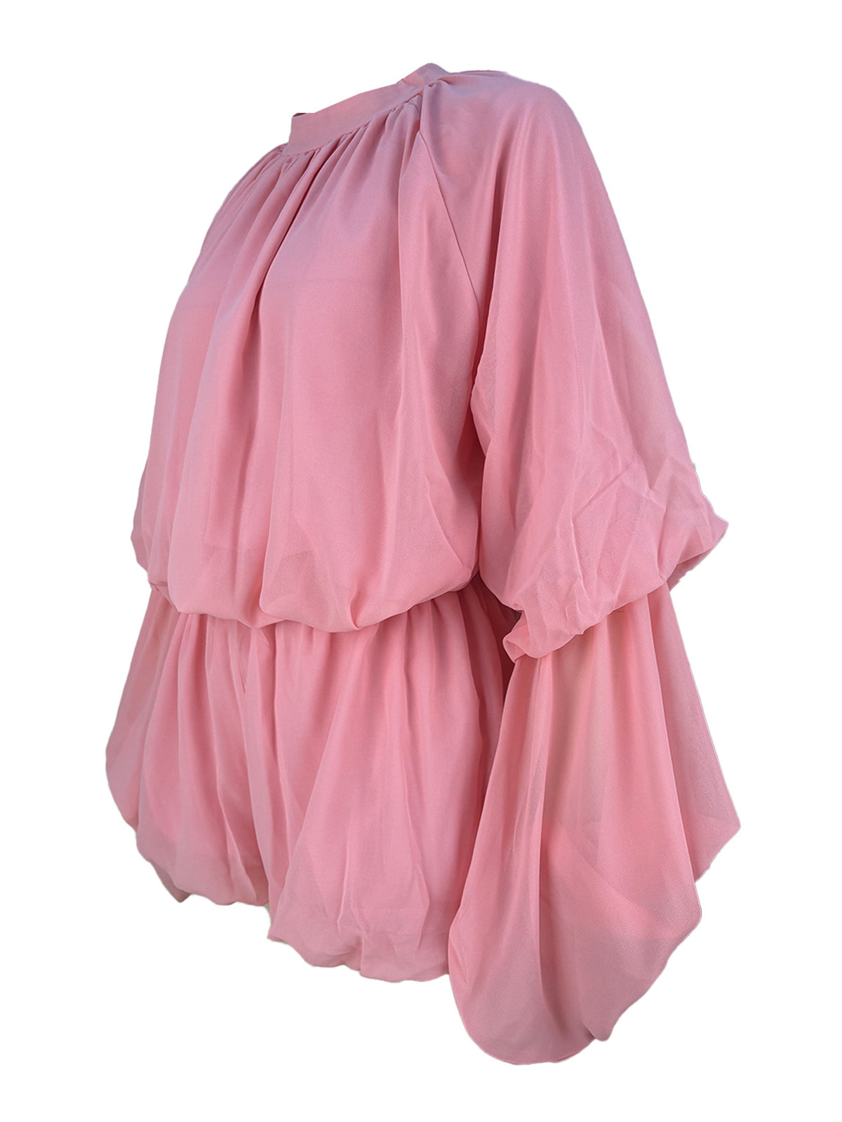 Ruffle Lantern Sleeve Top Shorts Set