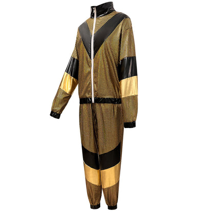 Halloween 80s Disco Glitter Jacket Pants Sets