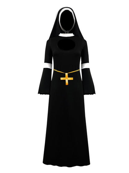 Halloween Costume Nun Cosplay Dress