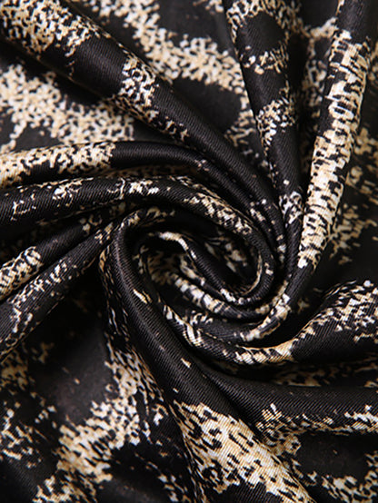 Leopard Lace Patchwork Dress