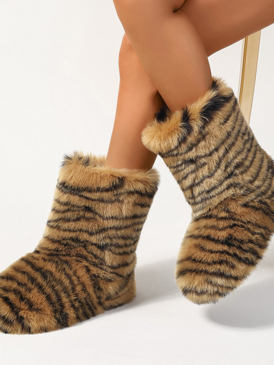 Y2K Furry Mid-Calf Winter Boots