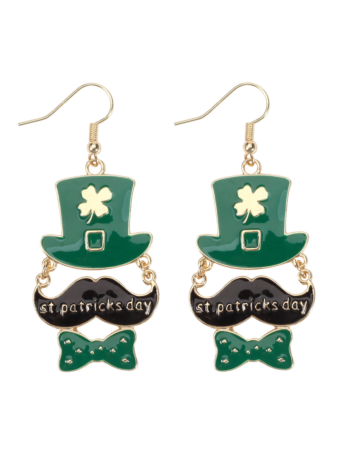 St Patrick's Day Clover Beer Earrings
