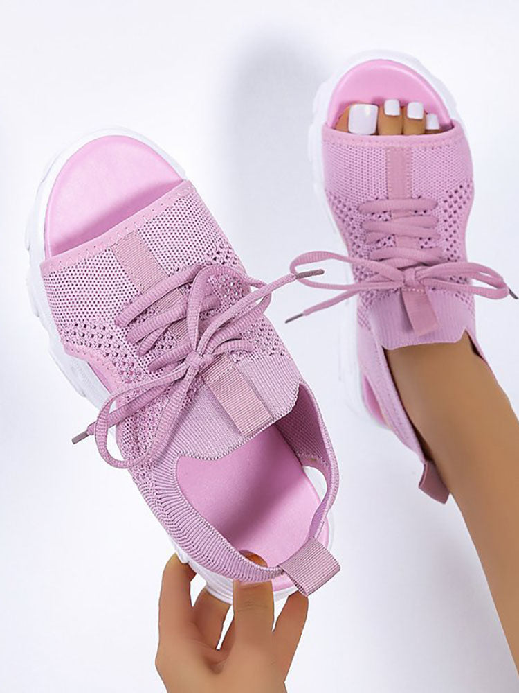 Fly Kinitting Vamp Platform Sandal