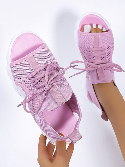 Fly Kinitting Vamp Platform Sandal