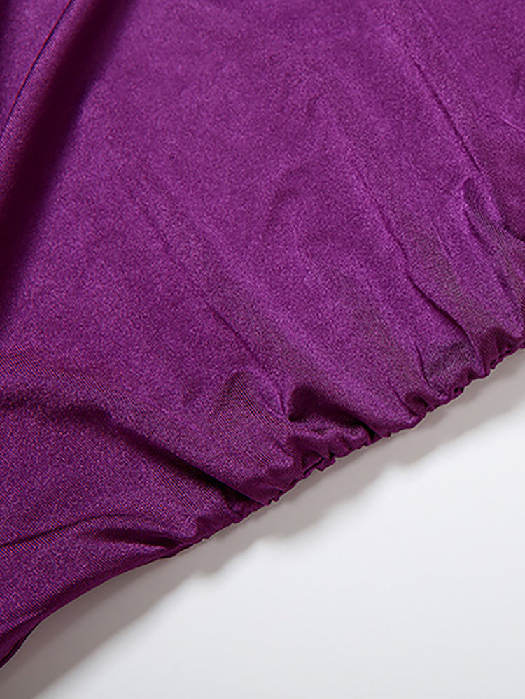 Draped Batwing Mini Dress