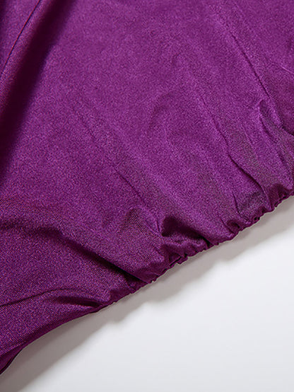 Draped Batwing Mini Dress