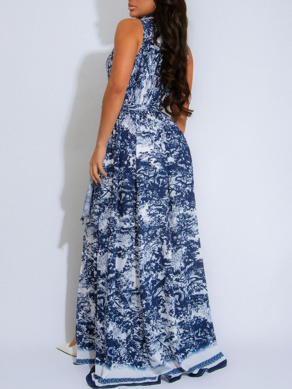 Boho High Slit Printed Maxi Dress