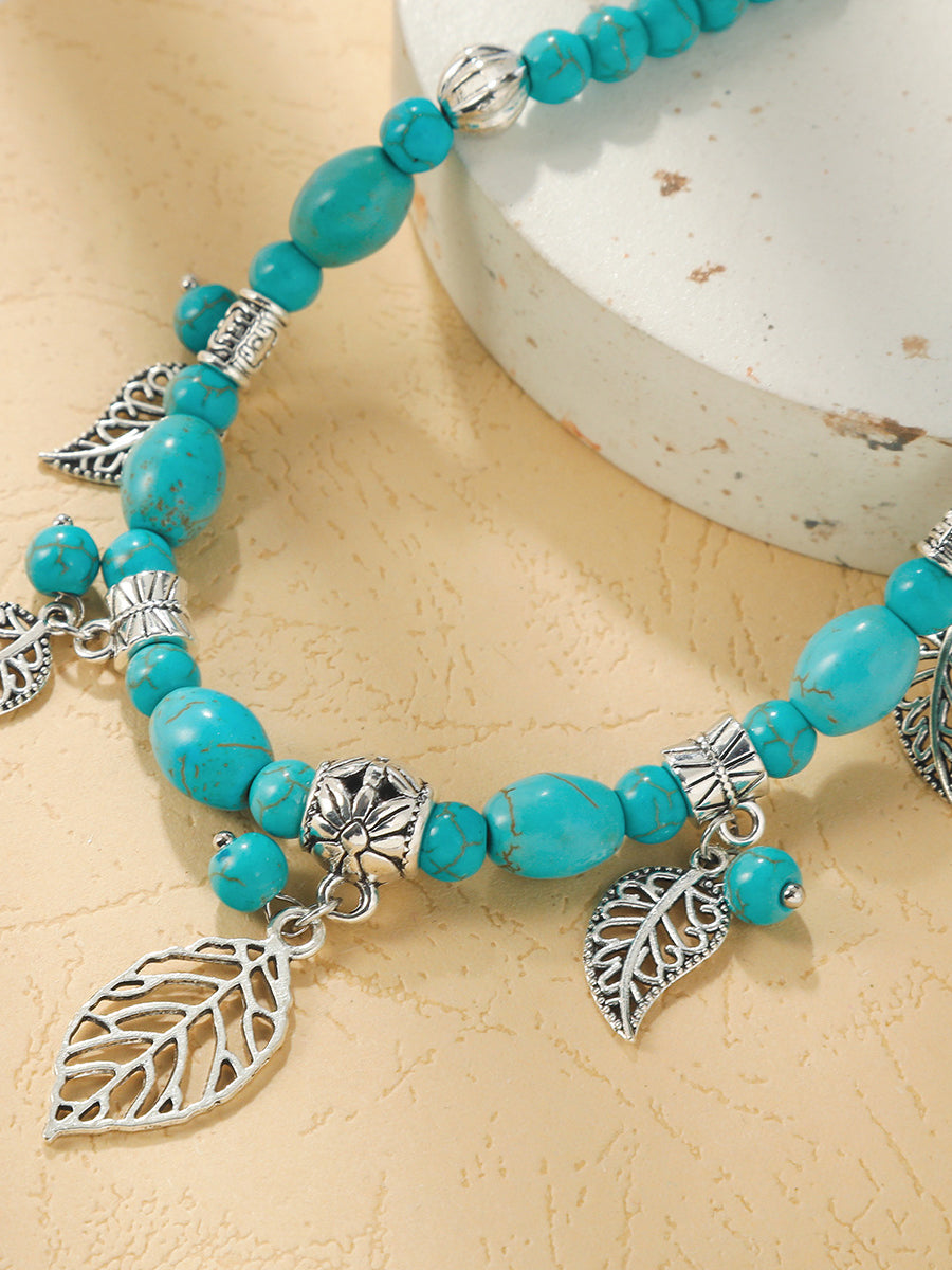 Bohemian Turquoise Earring Bracelet Necklace Sets