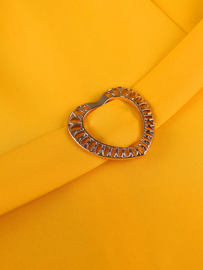 Bow Tie Lantern Sleeve A-Line Dress