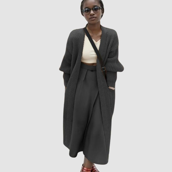 Heavy Weight Big Pocket Long Cardigan