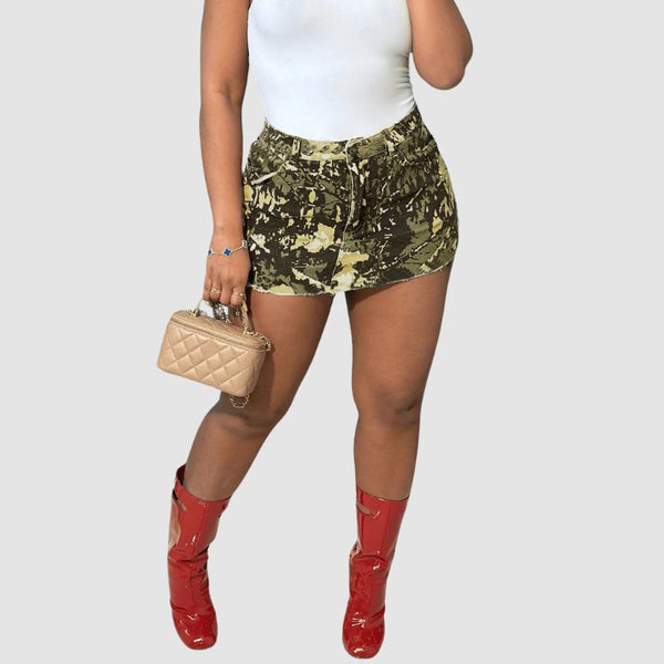 Camouflage Mini Cargo Skirts