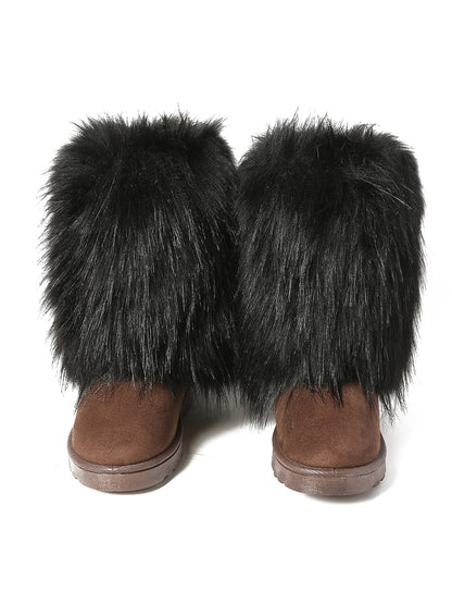 Y2K Fur Platform Mid-Calf Winter Boots