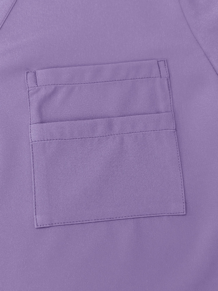 Solid Color Top Straight Leg Pants Set