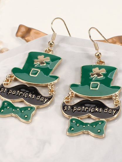 St Patrick's Day Clover Beer Earrings