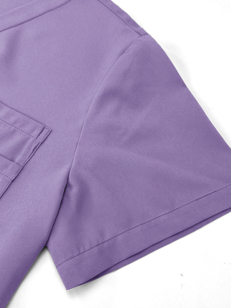 Solid Color Top Straight Leg Pants Set