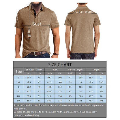 Mens Short Sleeve with Pocket Polo