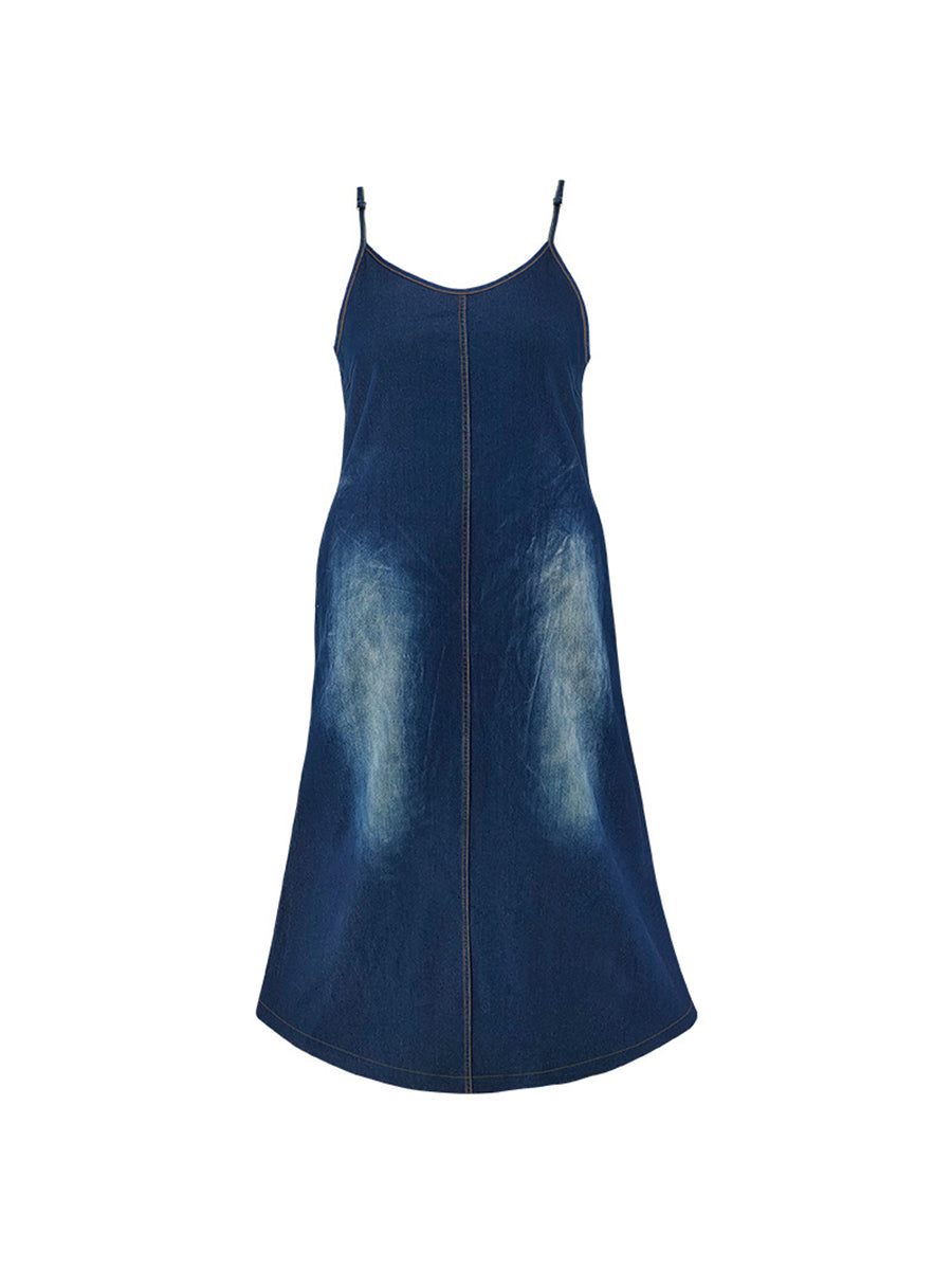 Plus Size Denim Maxi Dress