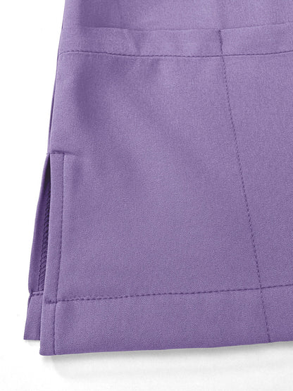 Solid Color Top Straight Leg Pants Set