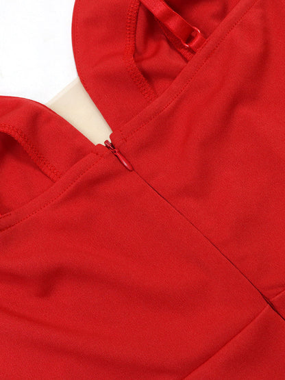 Spaghetti Strap Ruffle Asymmetrical Mini Dress