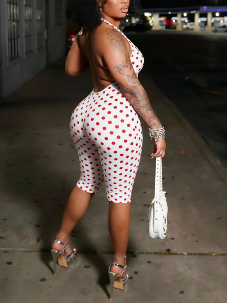 Halter Polka Dot Romper