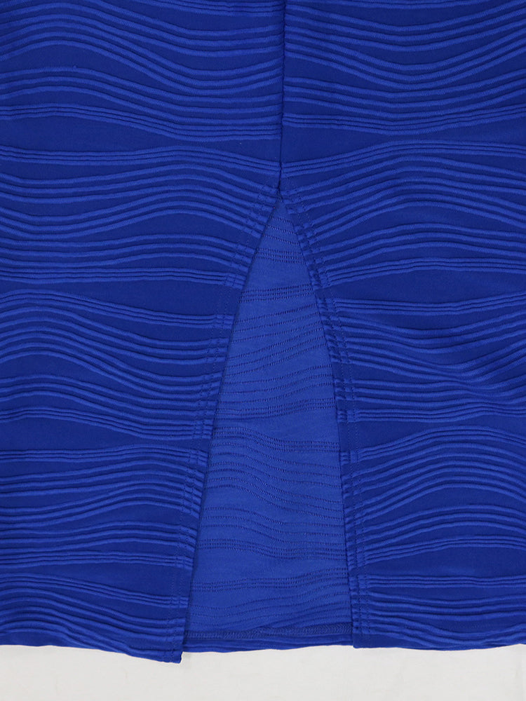 Ruffle Sleeve Patchwork Midi Dress