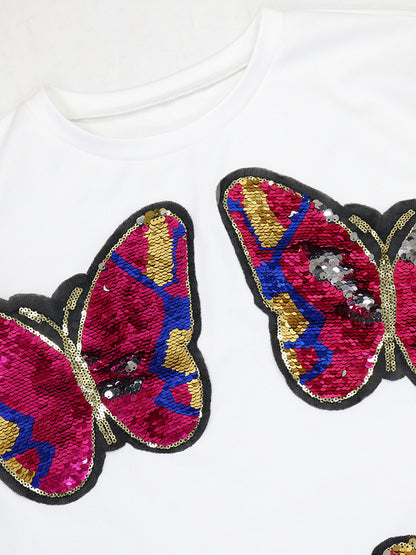 Butterfly Sequin Shorts Set