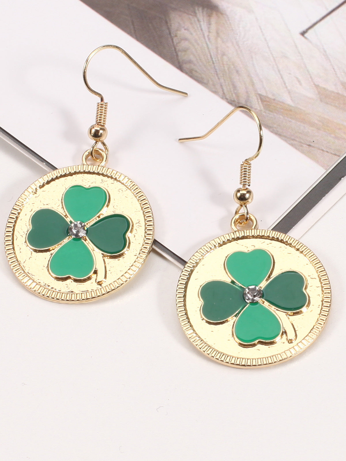 St Patrick's Day Clover Beer Earrings