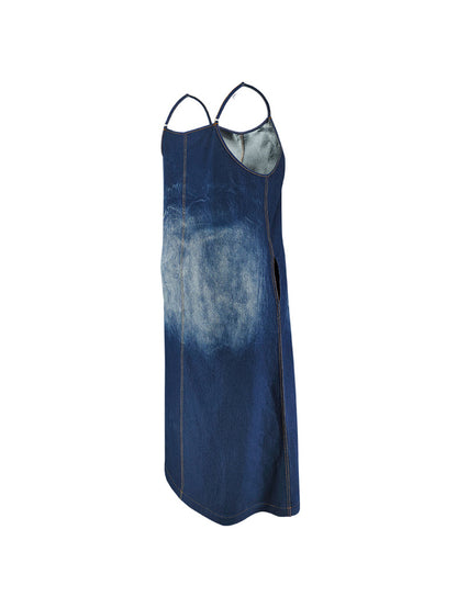 Plus Size Denim Maxi Dress