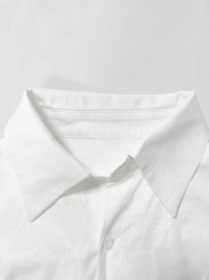 Button-Down Slit Maxi Shirt Dress