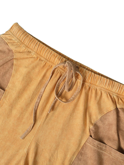 Two Pieces Solid Color Ruched Pants Set