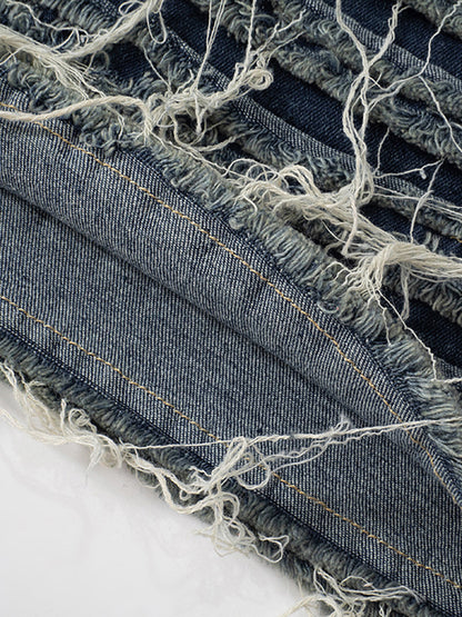 Plus Size Trendy Slimming Denim Wide Leg Pants