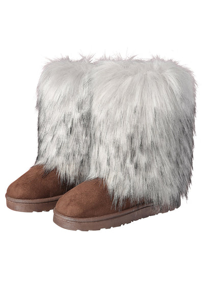 Y2K Fur Platform Mid-Calf Winter Boots