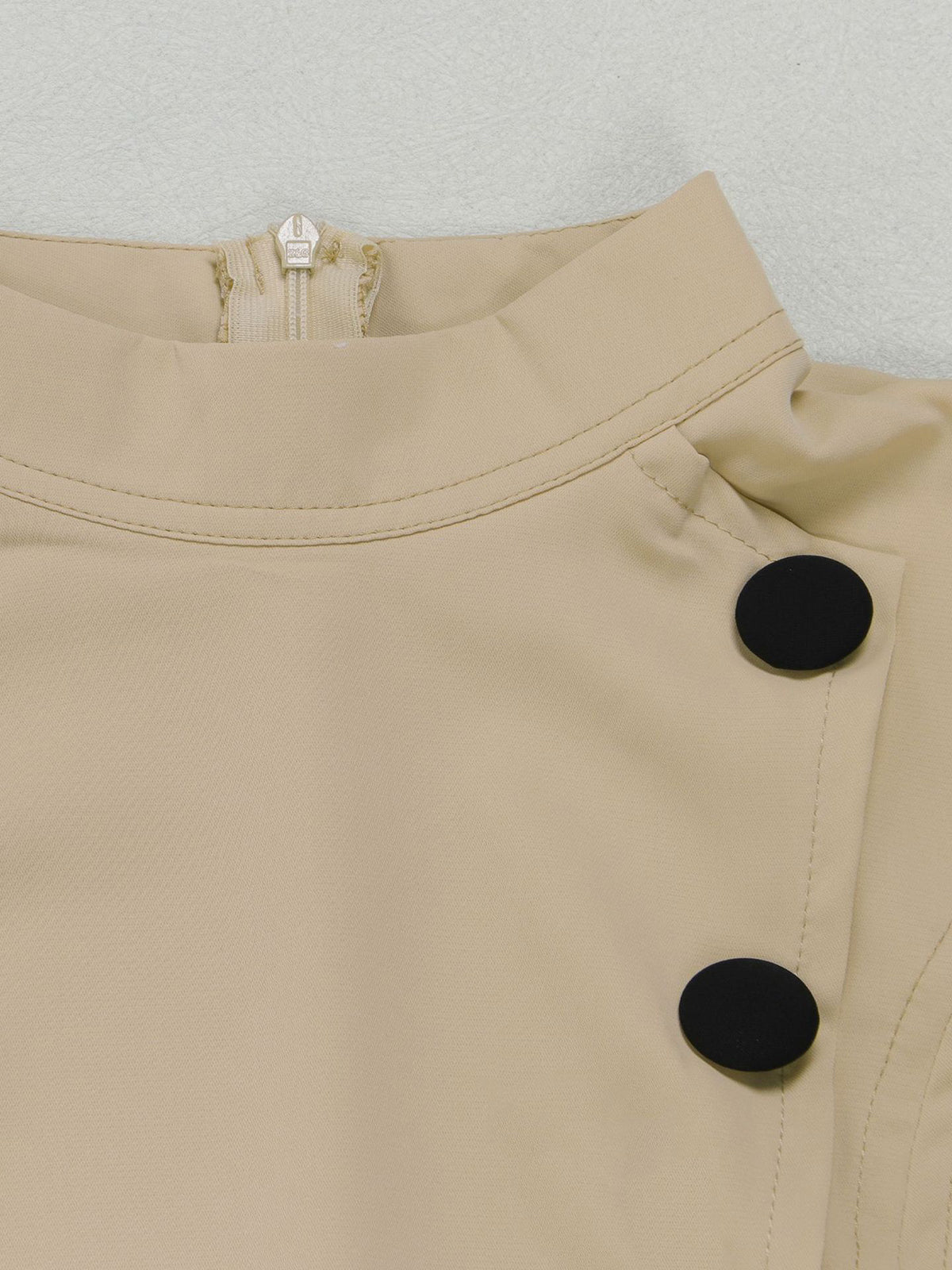 Sleeveless Button Design Midi Dress