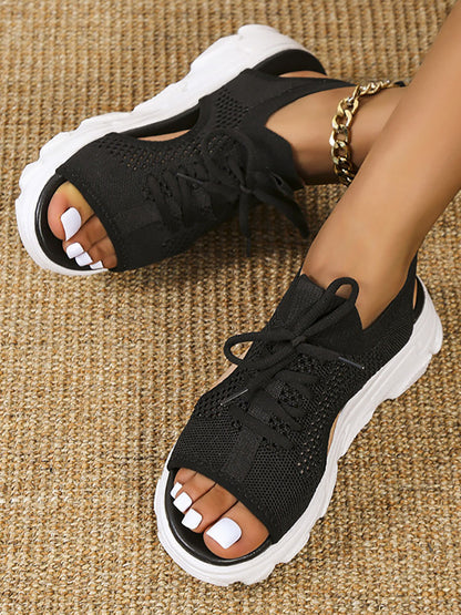 Fly Kinitting Vamp Platform Sandal