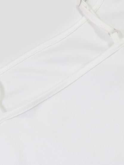 Ruffled Asymmetrical Ruched Cami Dress