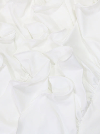 Ruffled Asymmetrical Ruched Cami Dress