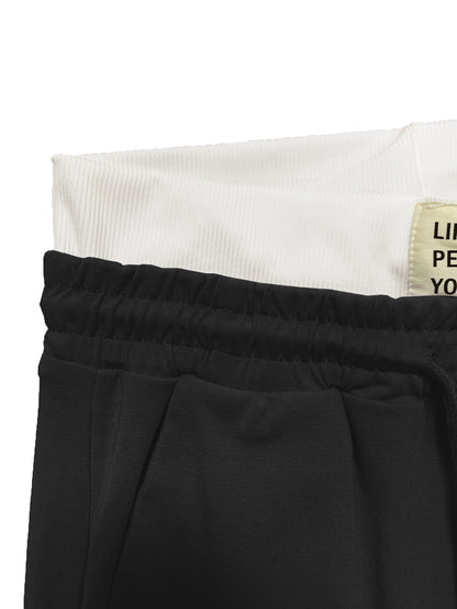 Letter Print Crop Tank Top Shorts Sets