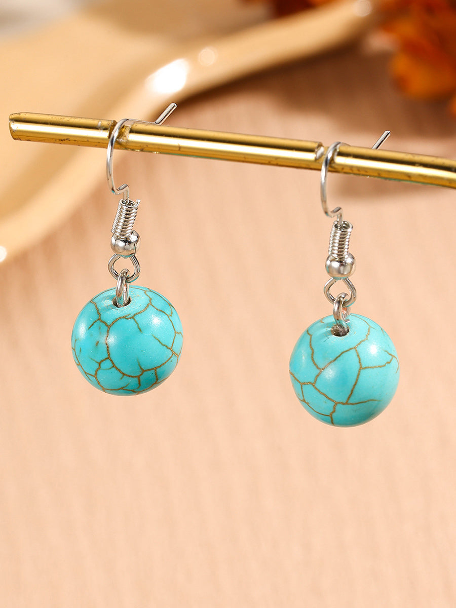 Bohemian Turquoise Earring Bracelet Necklace Sets