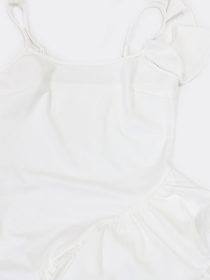 Ruffled Asymmetrical Ruched Cami Dress