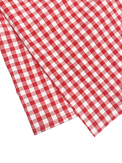 Bow Tie Print Top Denim Plaid Wide-Leg Pants Sets